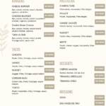 Menu La Table du Bois Marrakech February 2024 450213-720500